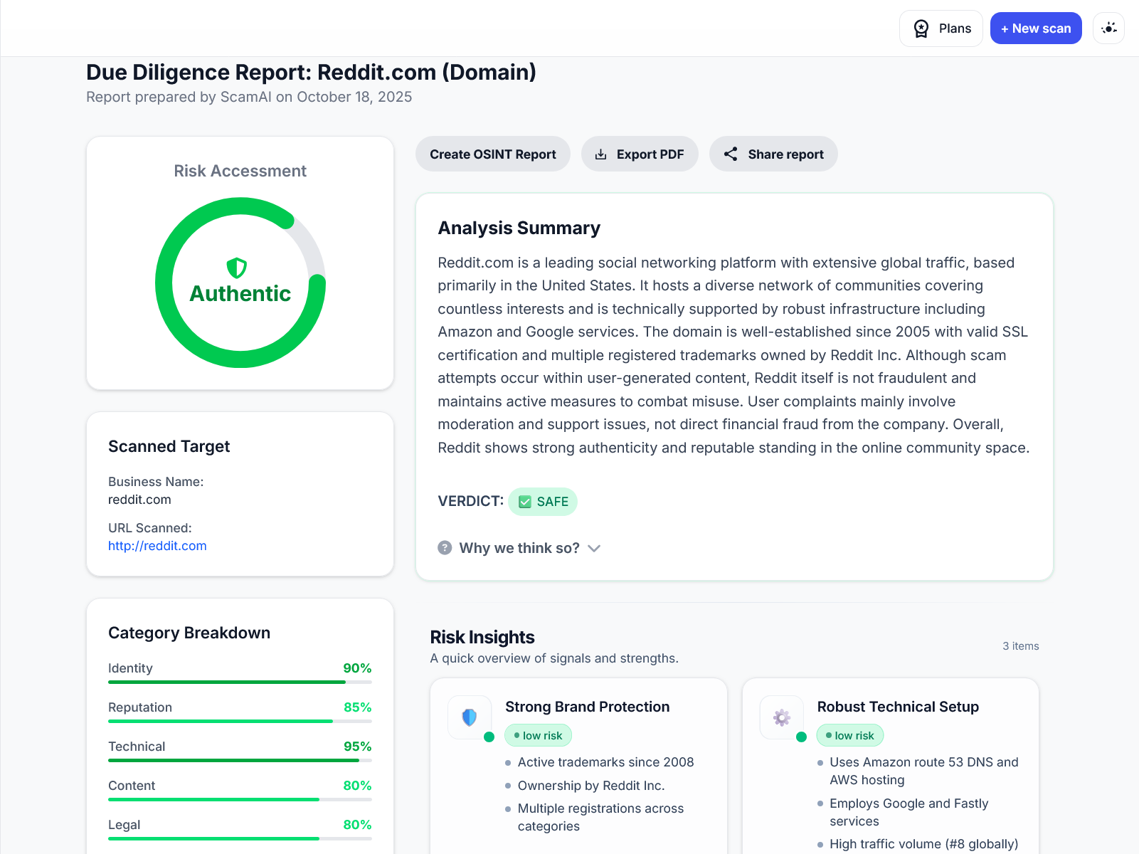 Real-time Website Safety Check by ScamAI gallery image