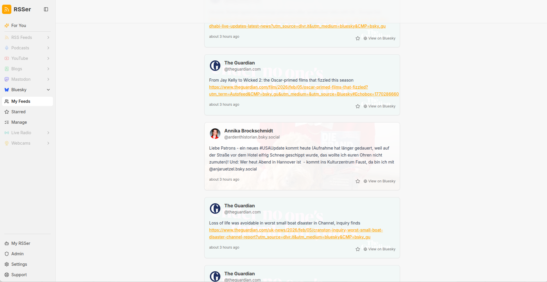 RSSer - Screenshot 2 showing product features and functionality