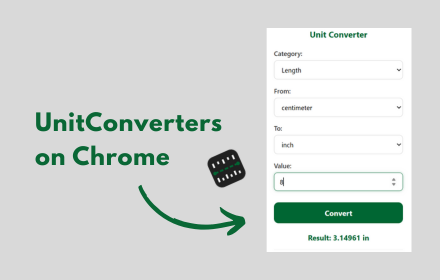 UnitConverters on Chrome gallery image