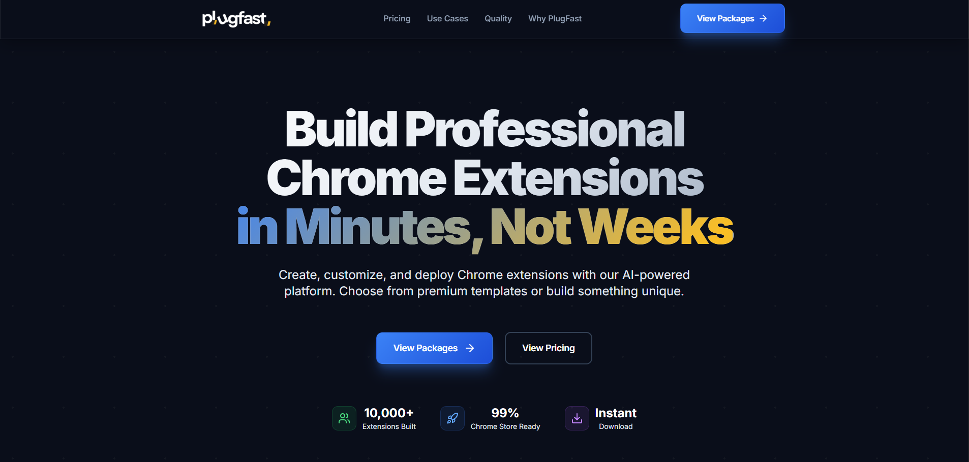 PlugFast - Main product screenshot demonstrating key features and user interface