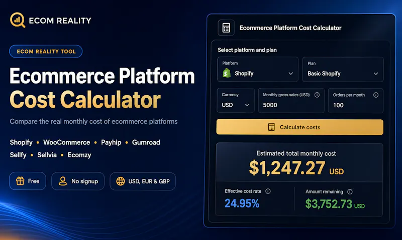 Ecom Reality Platform Cost Calculator screenshot 1