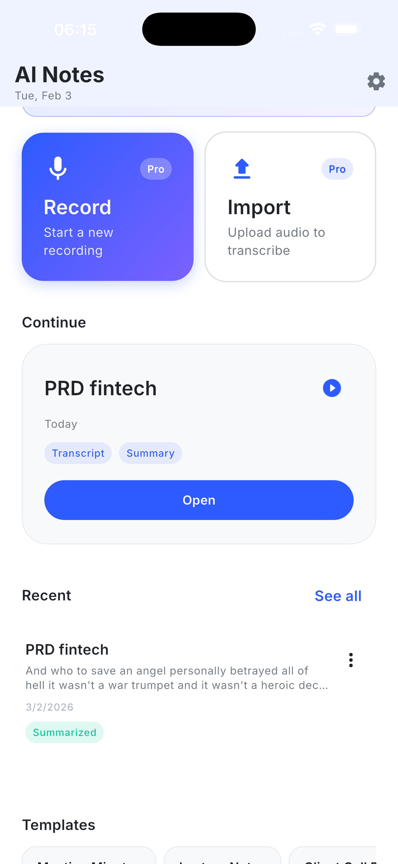 AI Note Transcribe & Summarize  gallery image