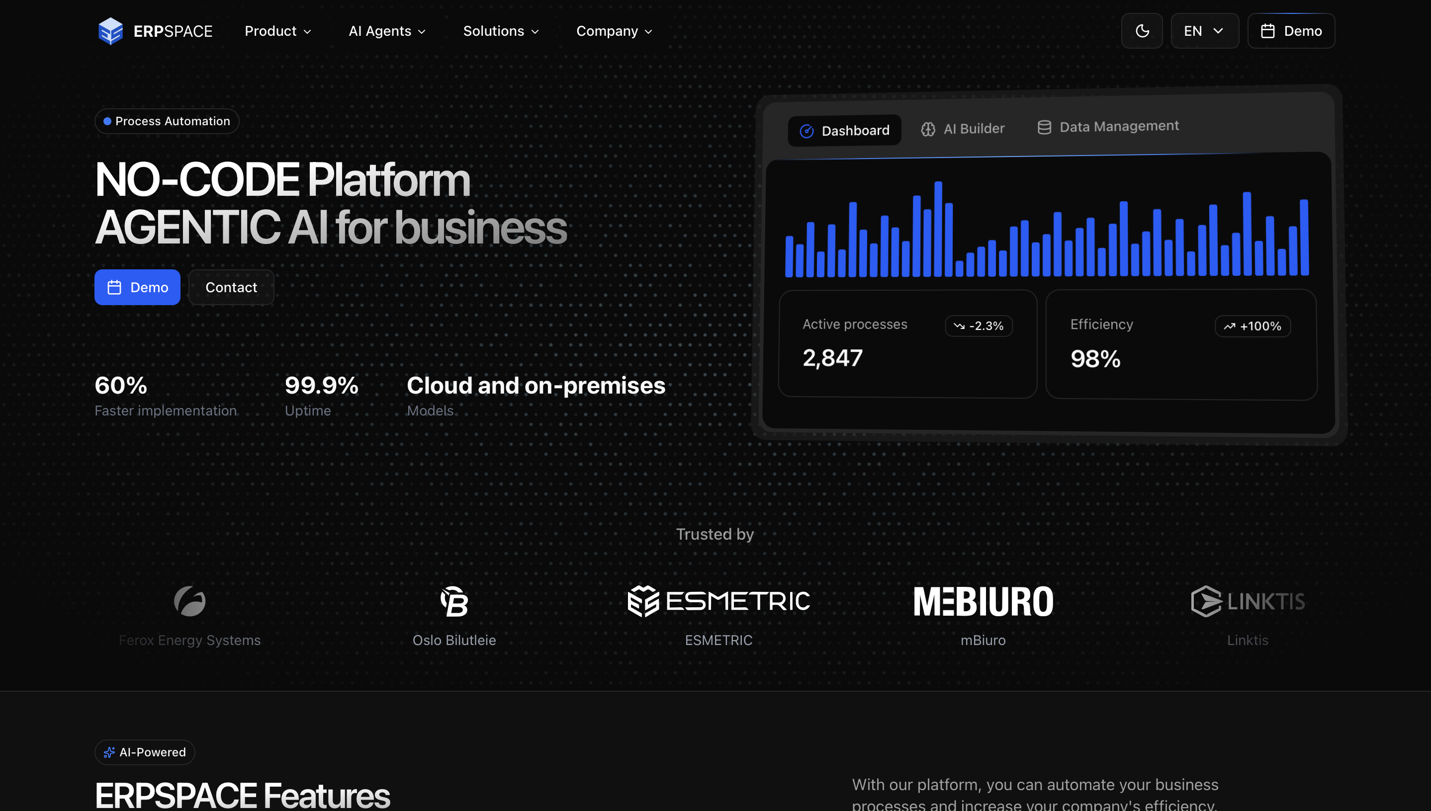 ERPSPACE 2.0 - Main screenshot showing features and interface