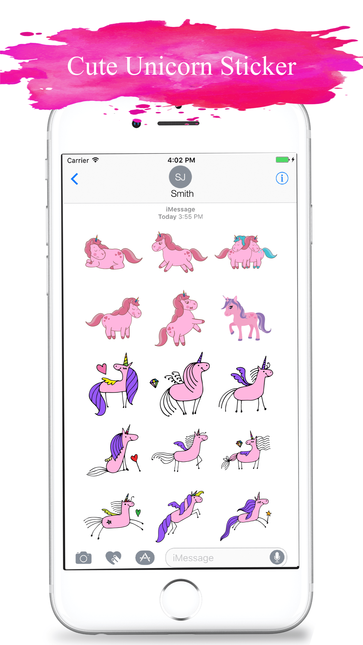 Feelings Unicorn Stickers iMessage gallery image