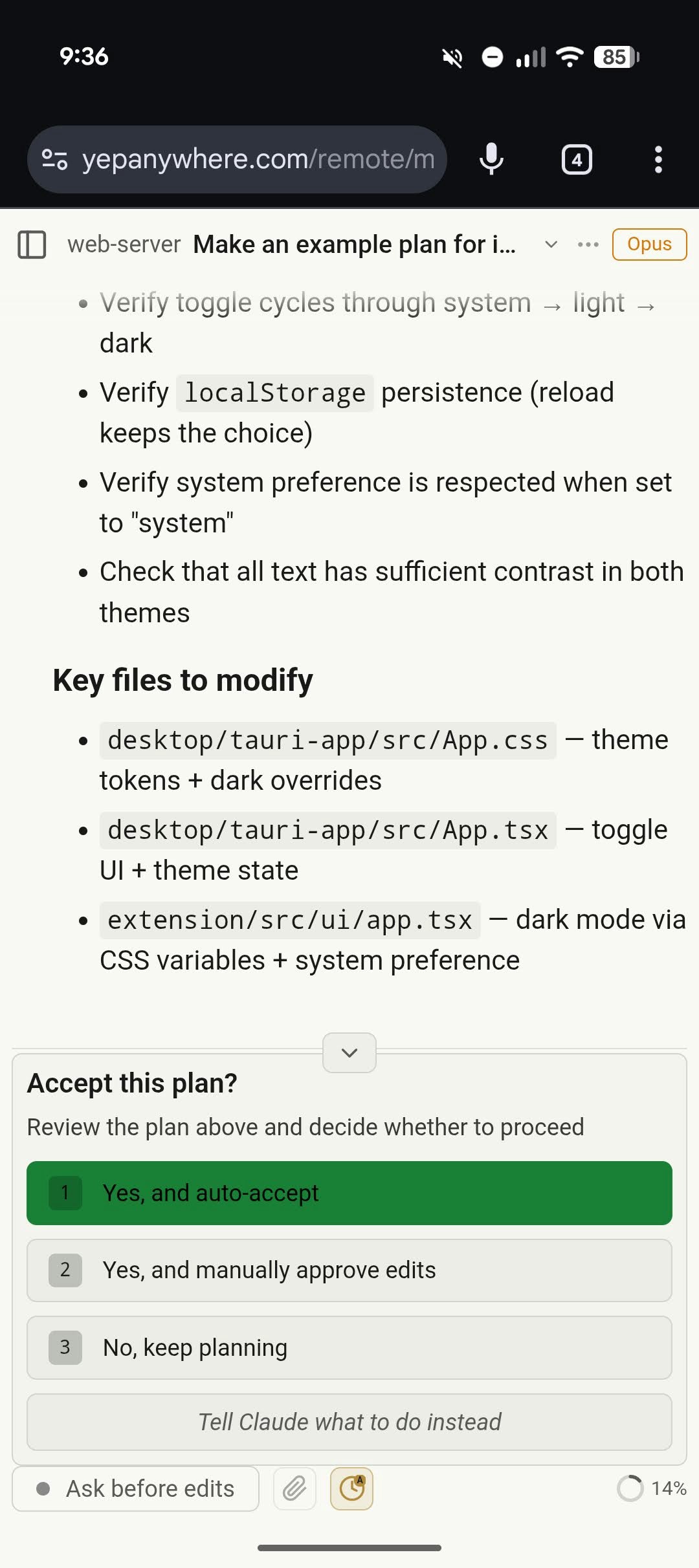 Yep Anywhere - Screenshot 2 showing product features and functionality