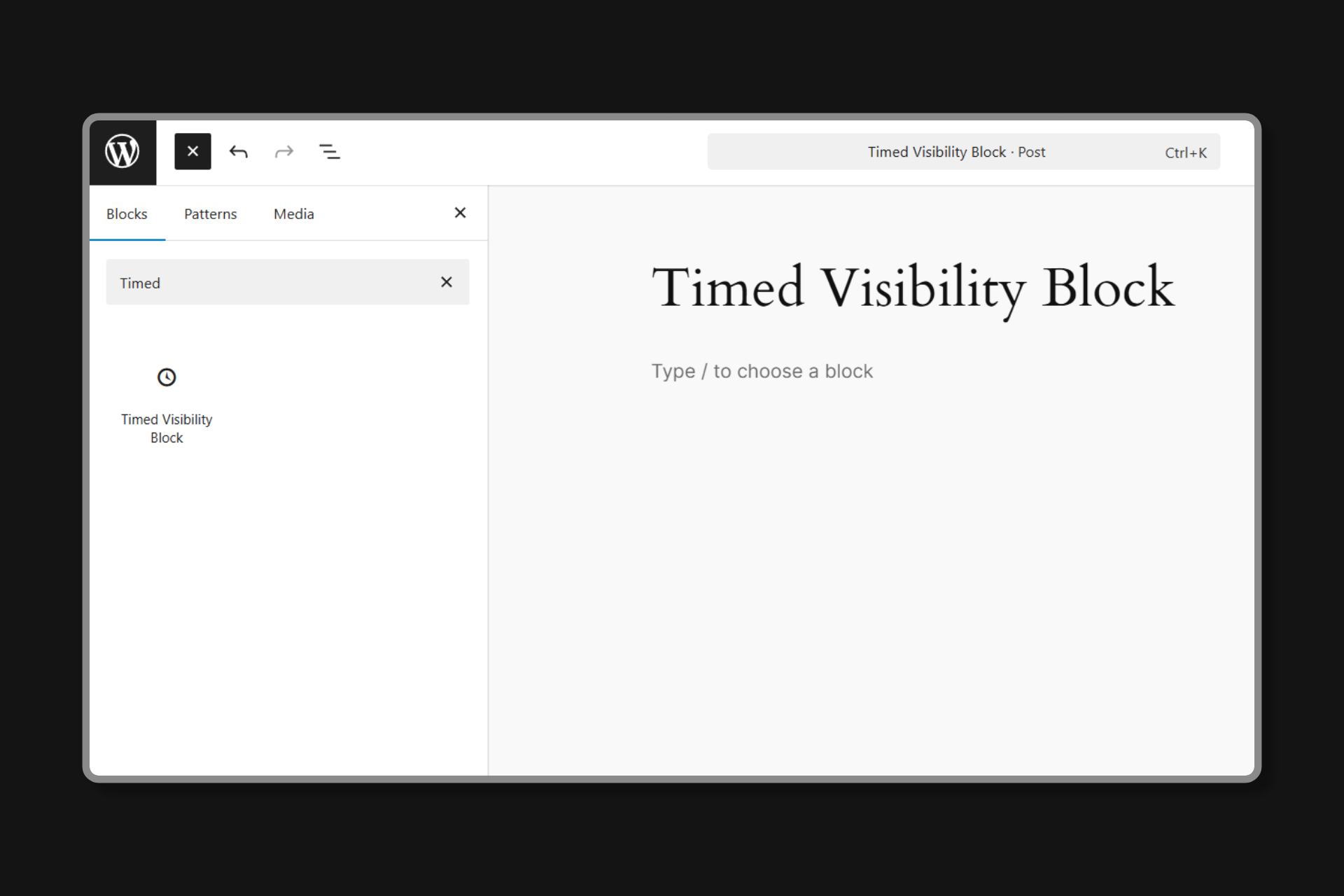 Zeitgesteuerter Sichtbarkeitsblock für WordPress - Kontrolle, wenn Ihr Inhalt leuchtet Medien 1
