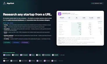 AlgoTurk - Research Agent for Startups gallery image
