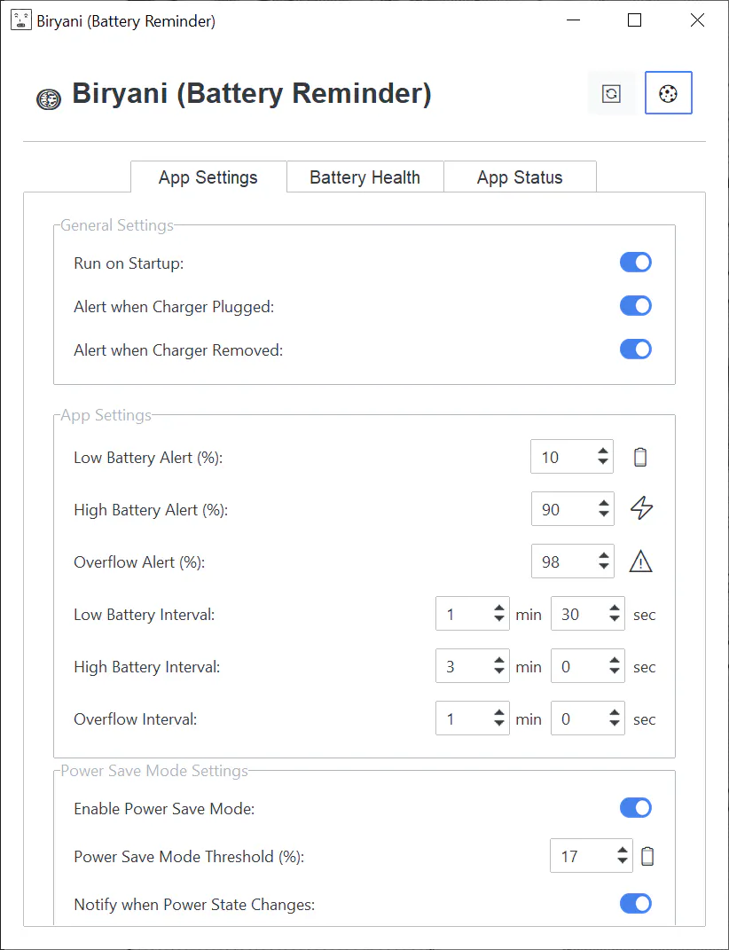 Biryani Battery Reminder gallery image