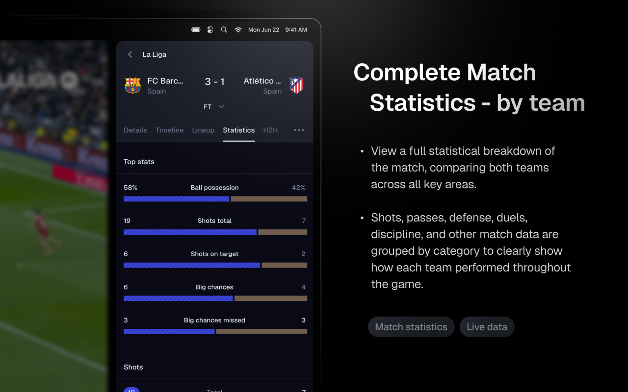 Goal90 - Live football data in extension gallery image