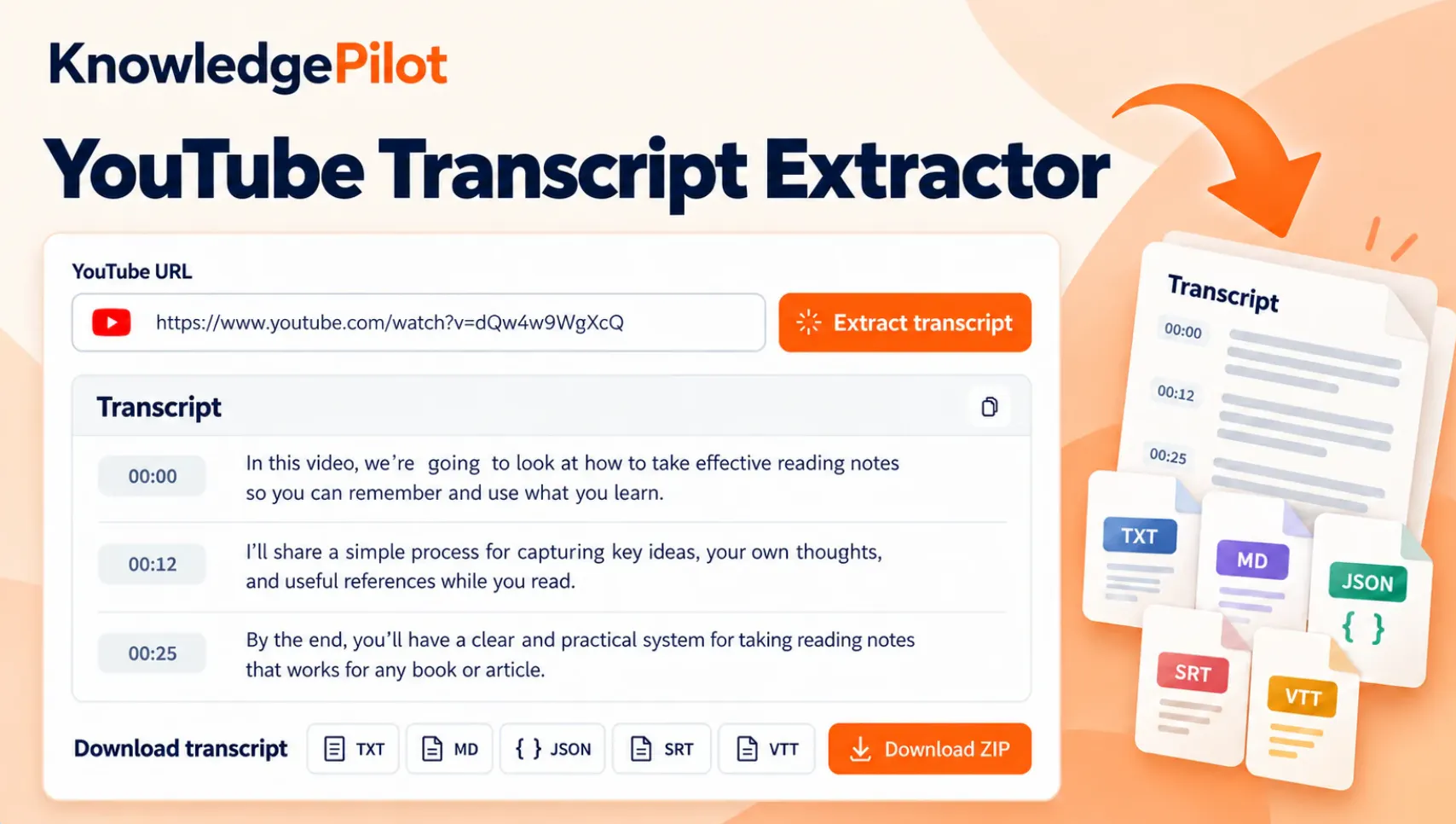 YouTube Transcript Extractor gallery image
