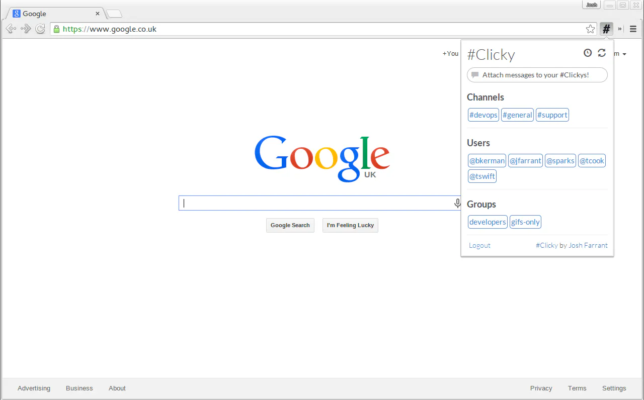 #Clicky for Slack