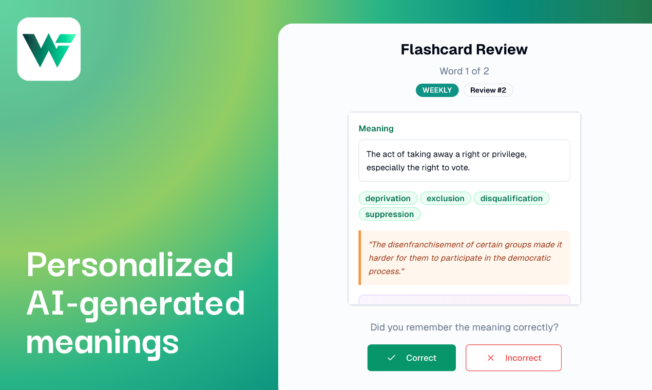 WordFlippin - Vocabulary that lasts - Screenshot 4 preview