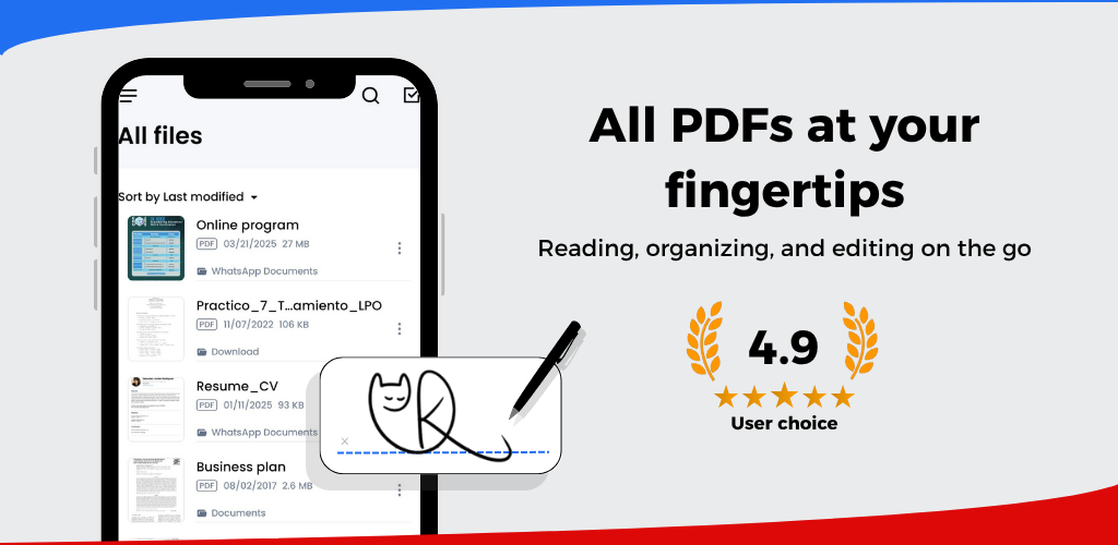 PDF Viewer Reader - ProView - Main screenshot showing features and interface