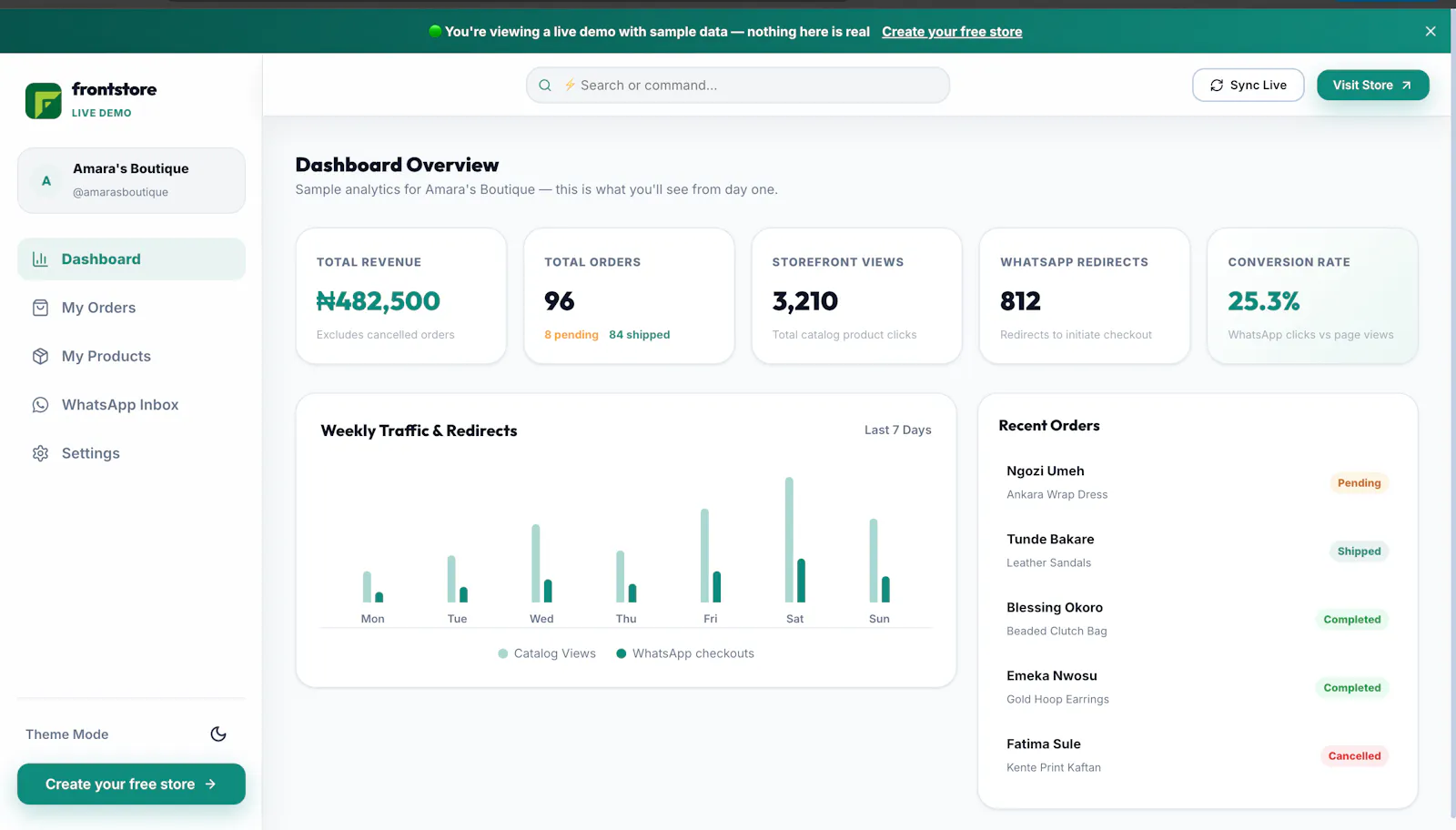 Frontstore screenshot 1