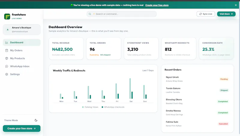 Frontstore screenshot 1