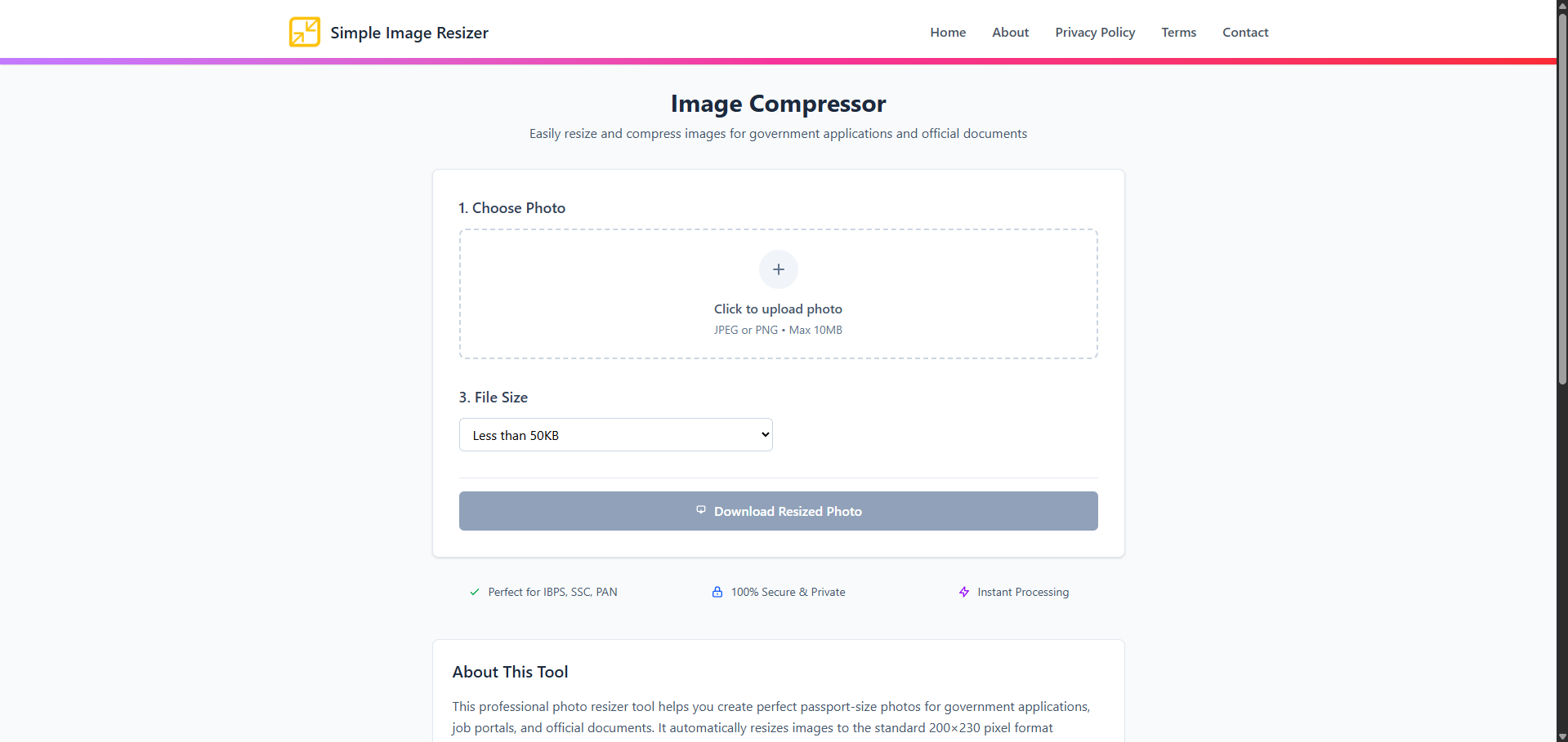 Simple Image Resizer gallery image