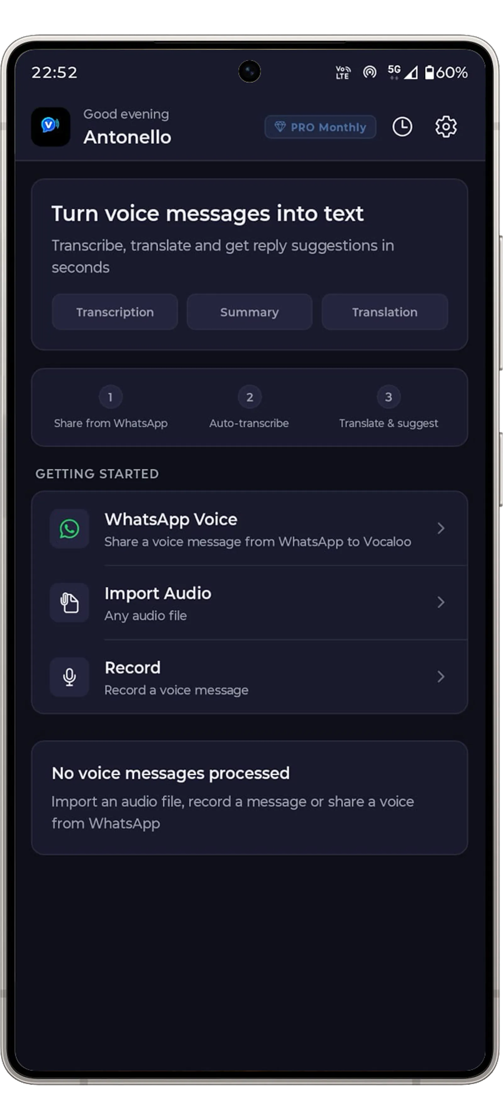 Vocaloo: Voice to Text & Translate screenshot 6