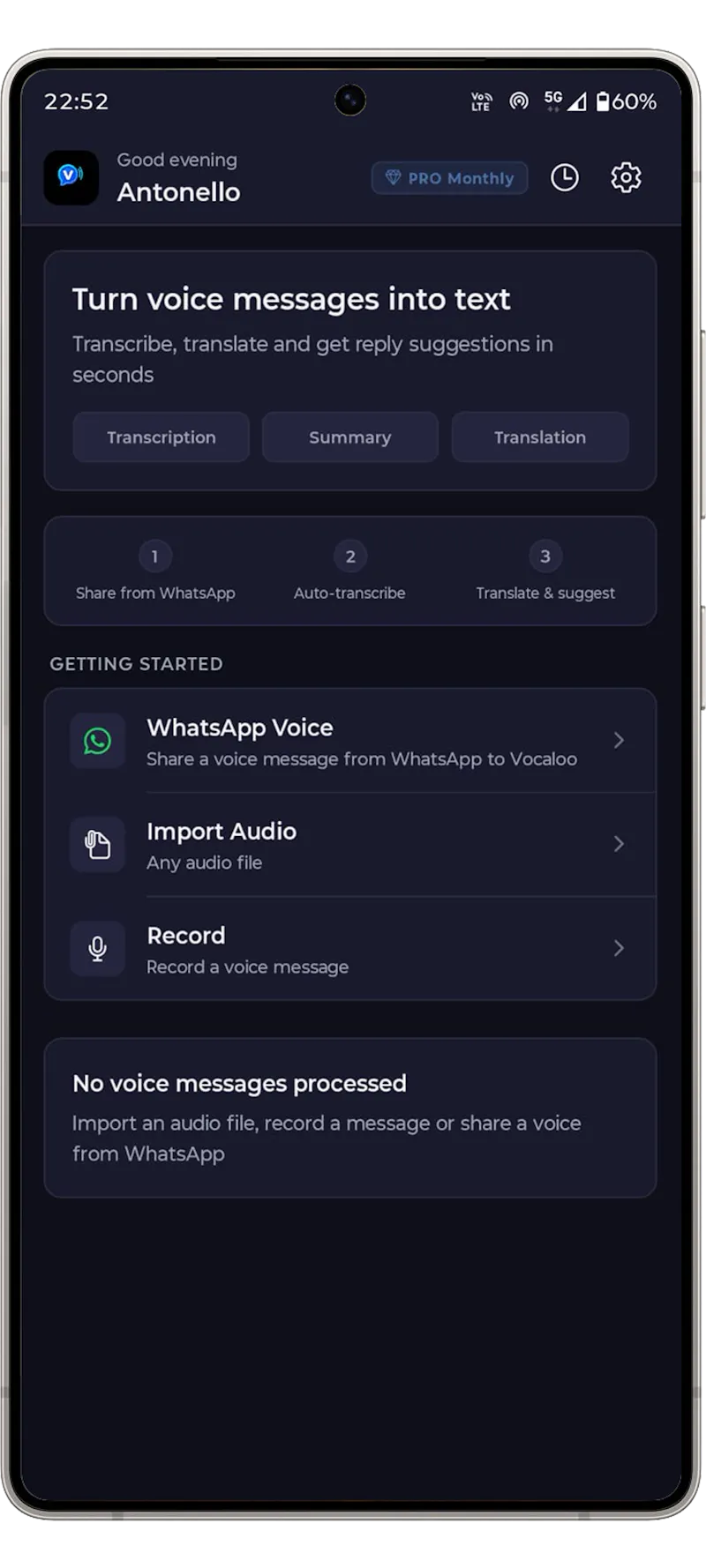 Vocaloo: Voice to Text & Translate screenshot 6