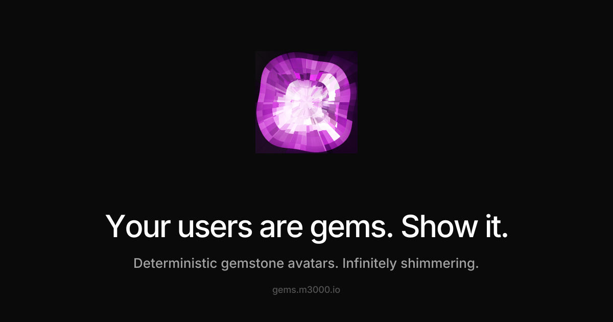 Hashed Gems—Deterministic avatars gallery image