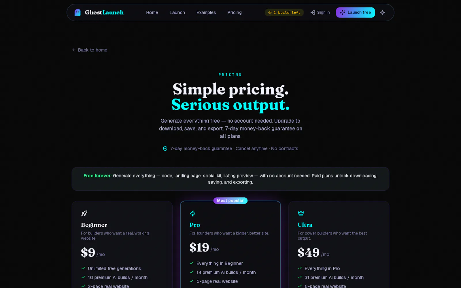 ghostlaunch websitebuilder screenshot 3