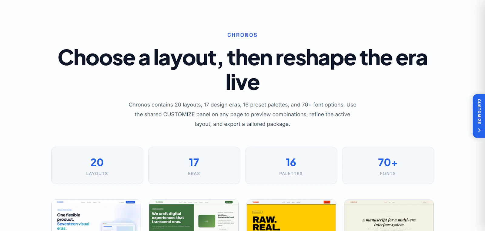 Chronos - Multi-Era HTML Template System screenshot 2