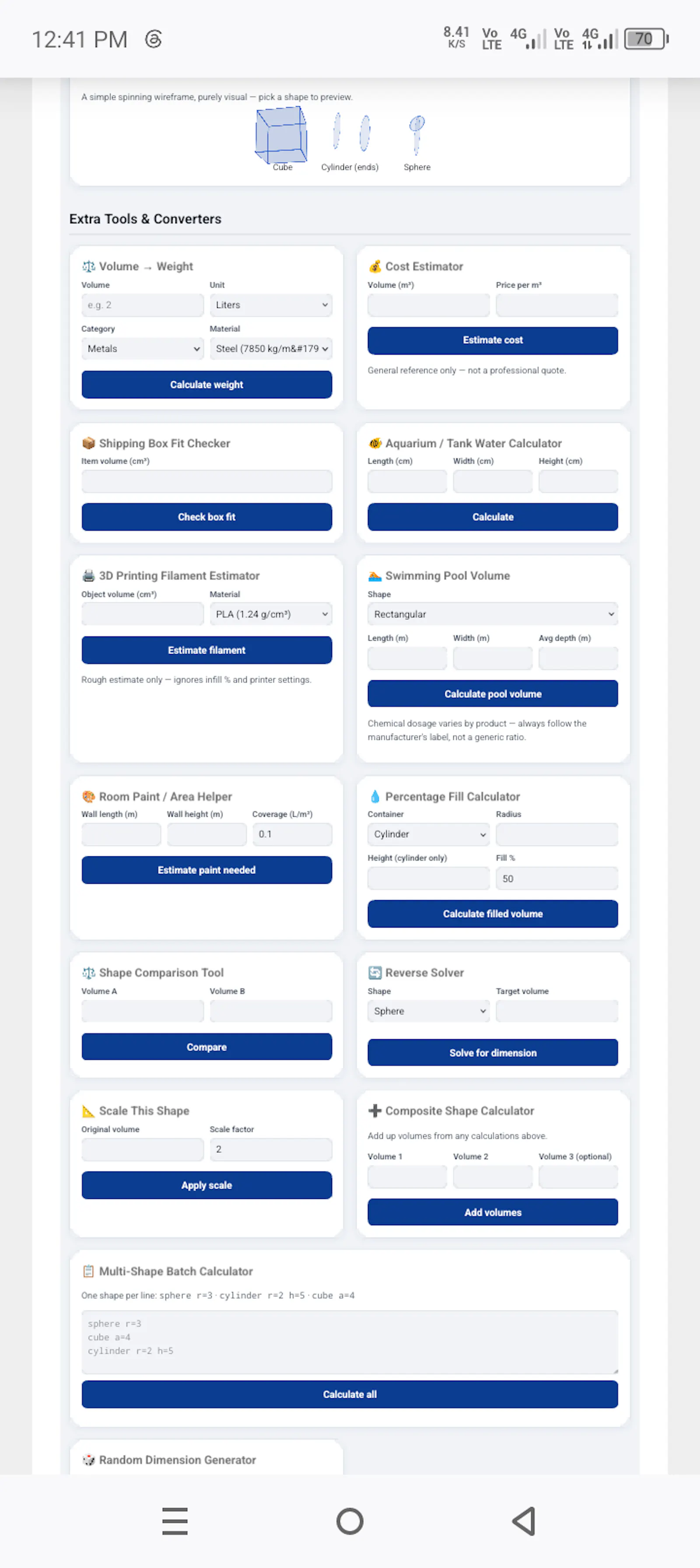 Advance Volume Calculator screenshot 4