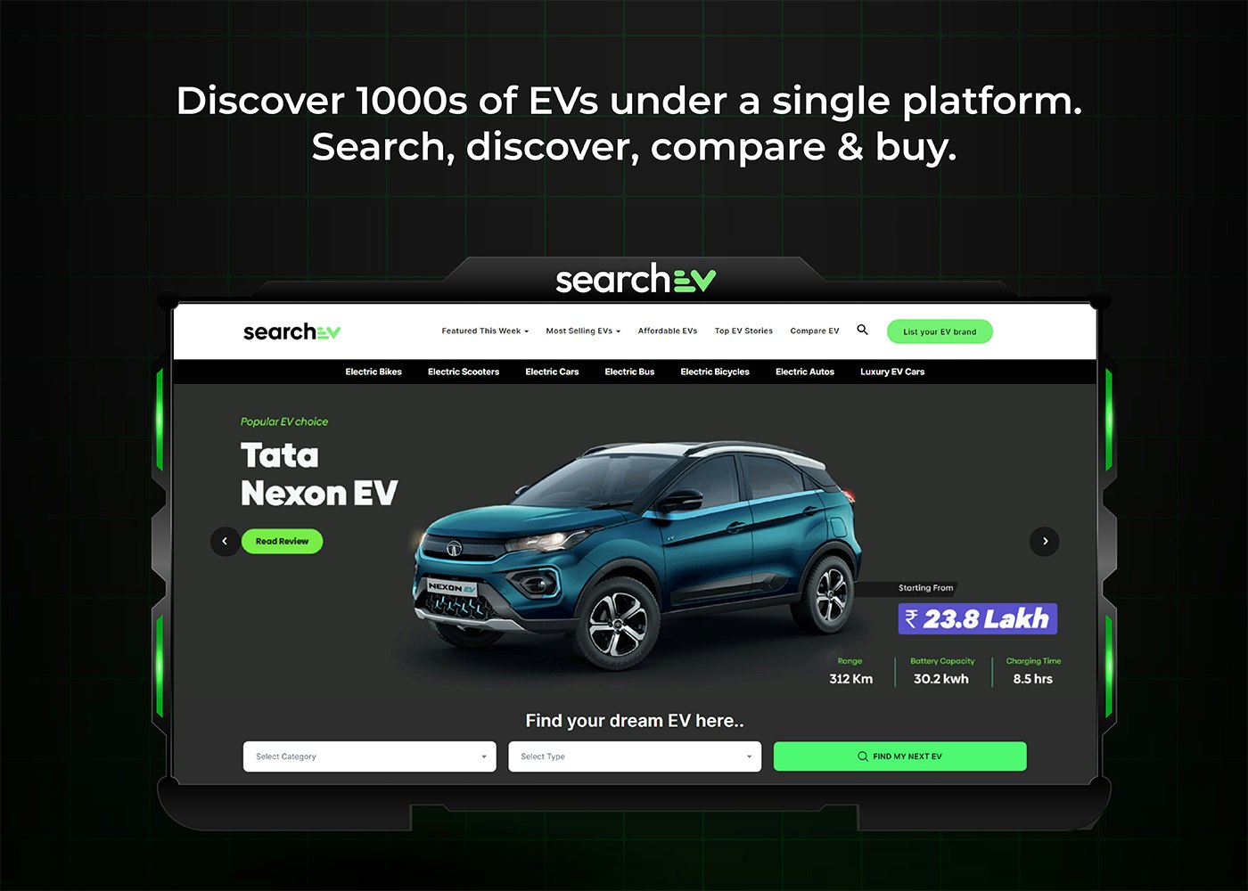 전기 자동차 - EV 제조업체 및 브랜드 용 SearchEv 미디어 4