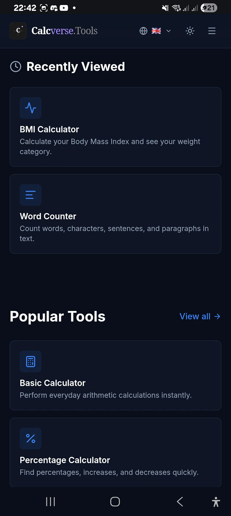 Calcverse.tools screenshot 1