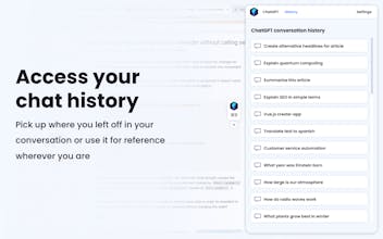 Blixem | ChatGPT conversational sidebar gallery image