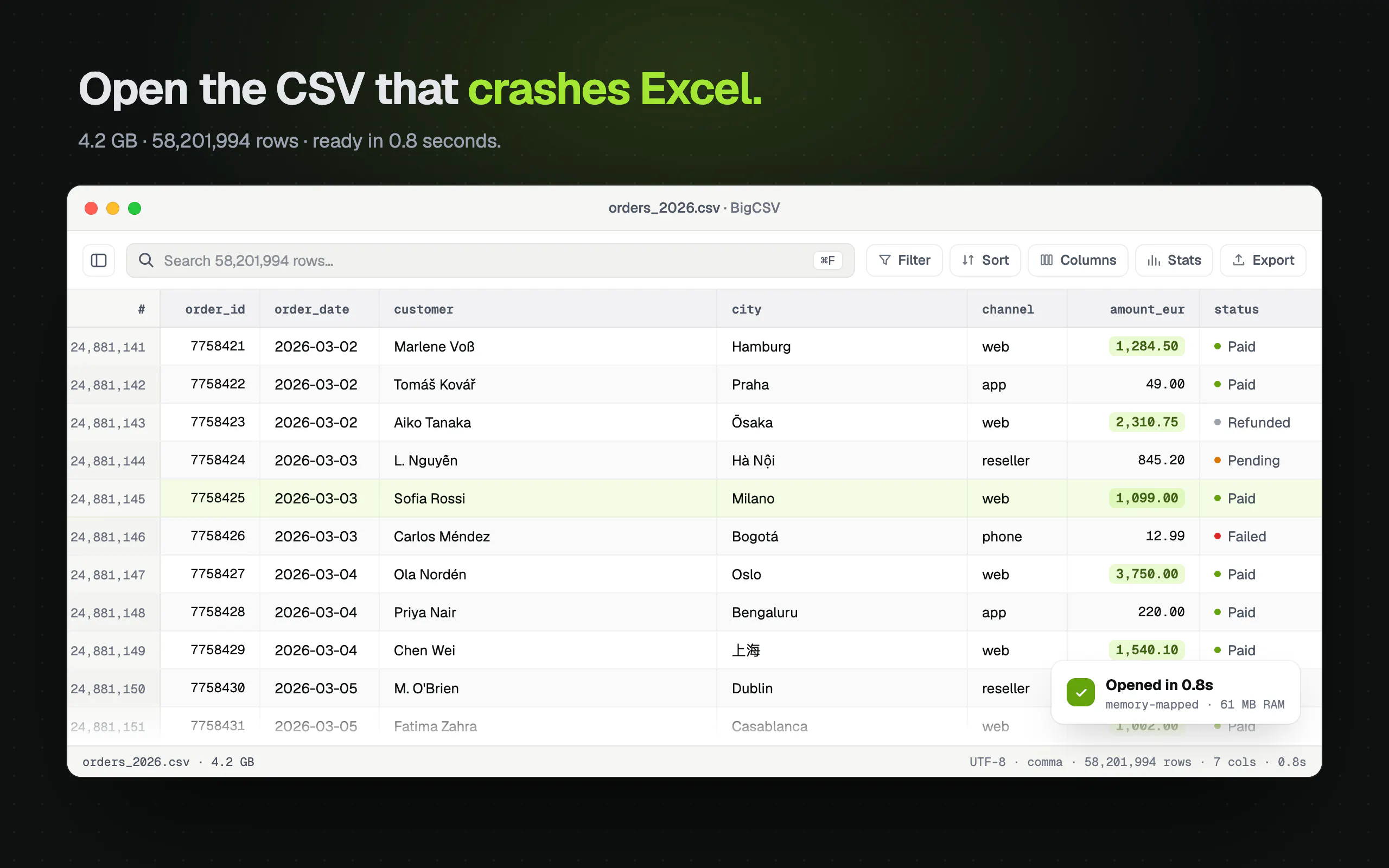 BigCSV gallery image