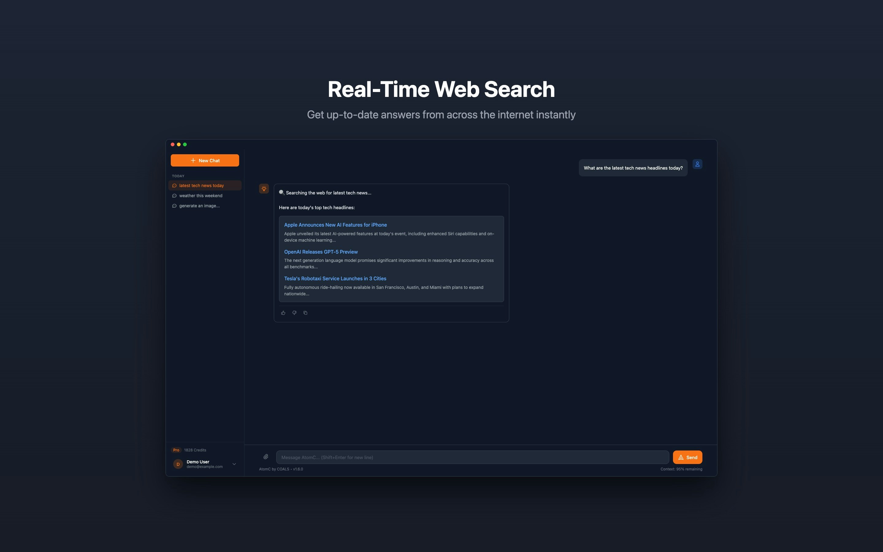 AtomC - Screenshot 3 showing product features and functionality