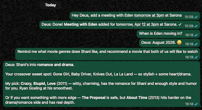 Deus - AI that actually knows you gallery image