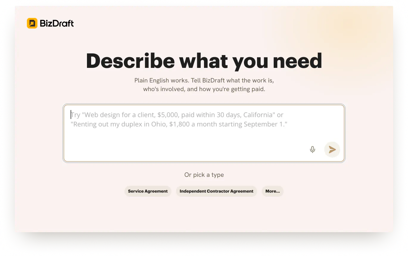BizDraft gallery image