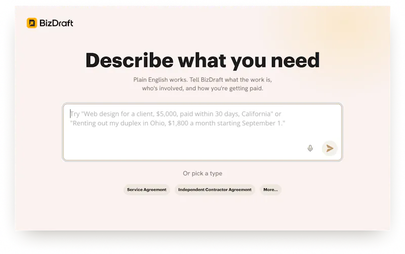 BizDraft screenshot 2