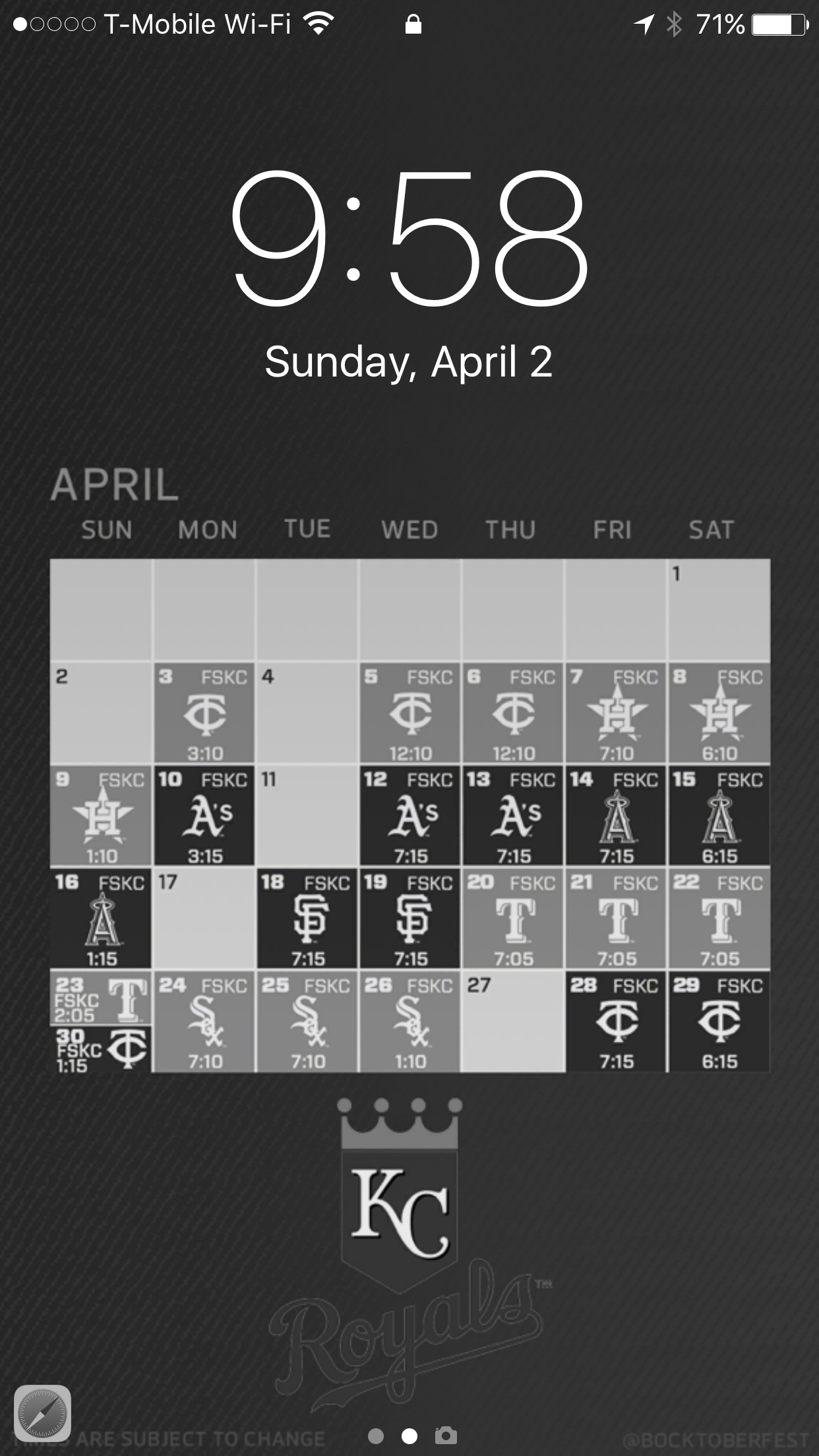 MLB Schedules for your iPhone Lock Screen gallery image