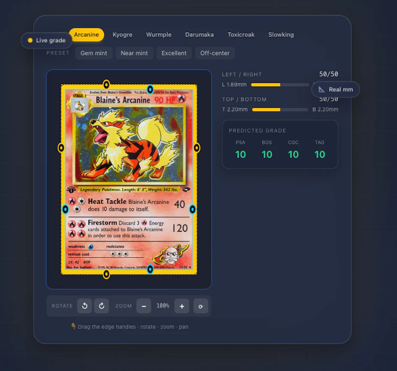Card Centering Tool  screenshot 1
