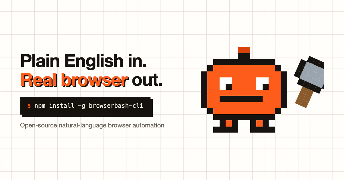 startuptile BrowserBash-CLI that turns plain-English into real browser tests