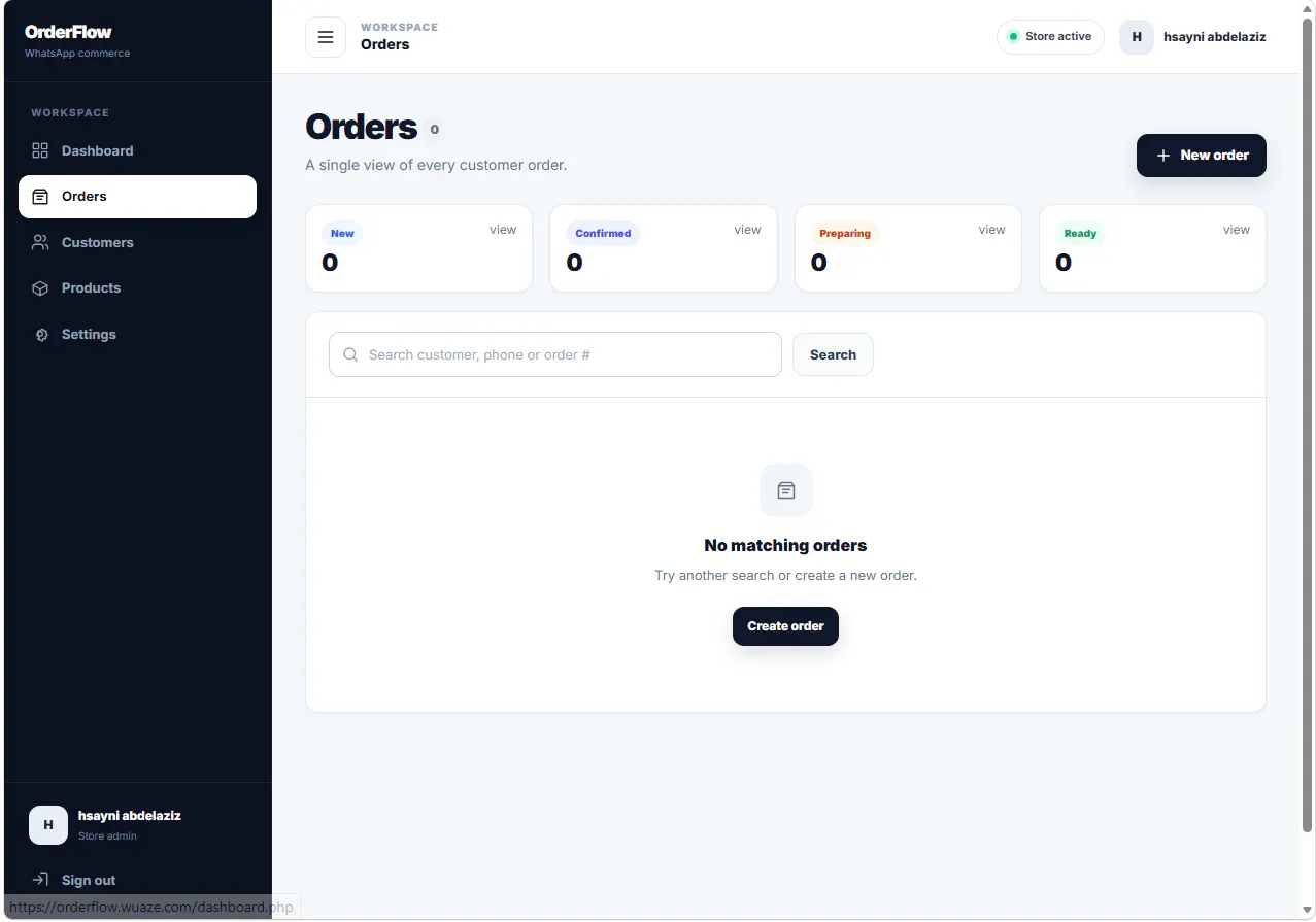 OrderFlow screenshot