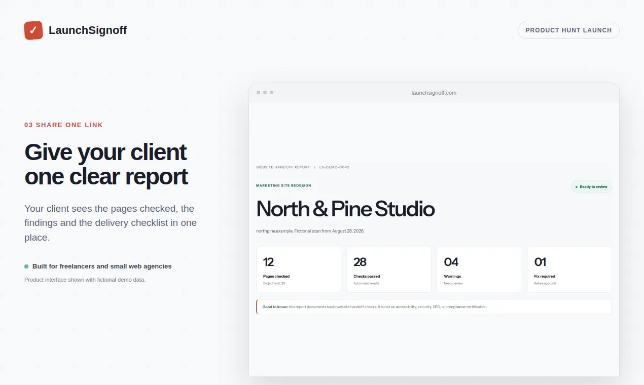 LaunchSignoff gallery image