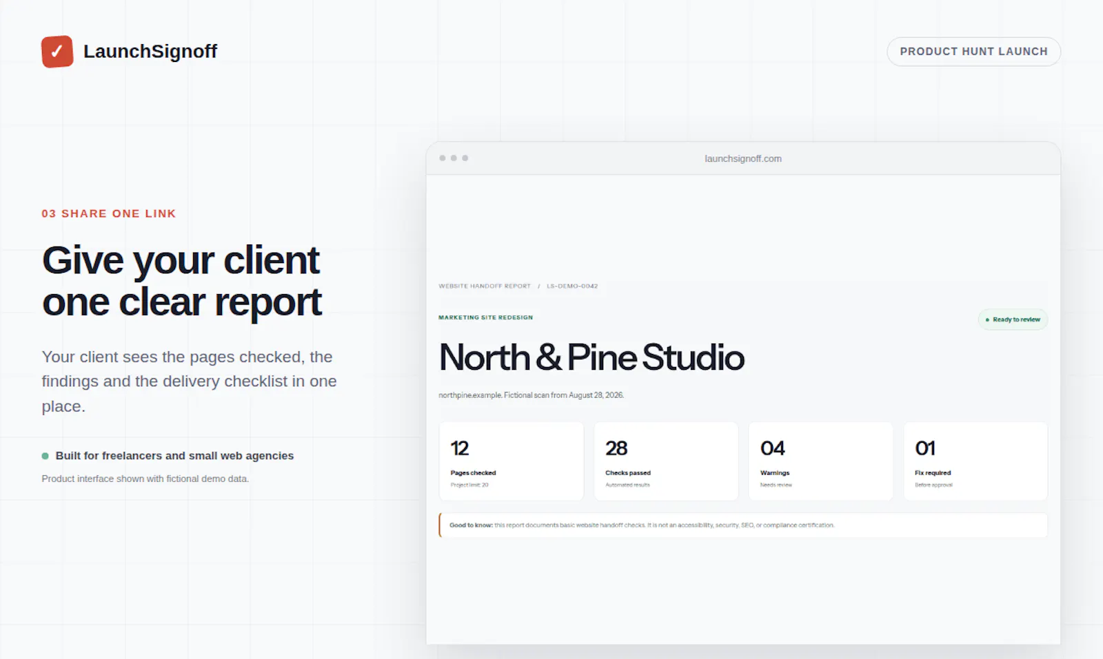 LaunchSignoff screenshot 2
