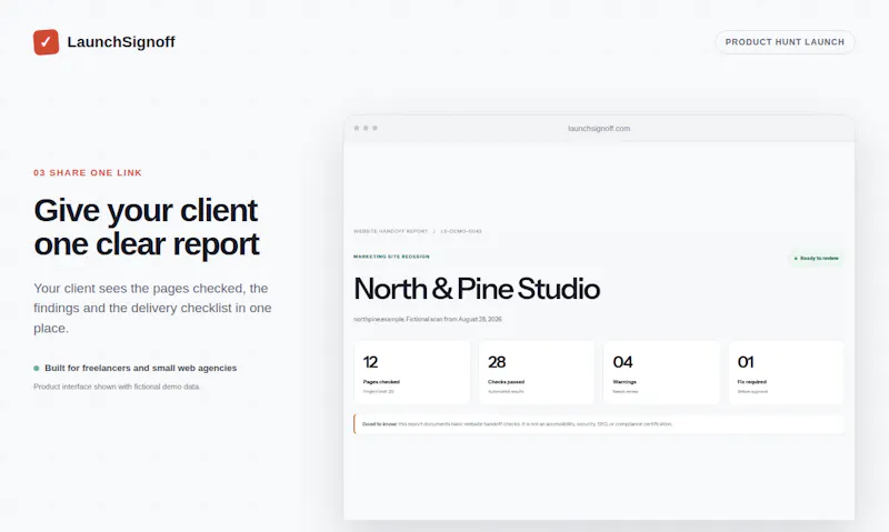 LaunchSignoff screenshot 2