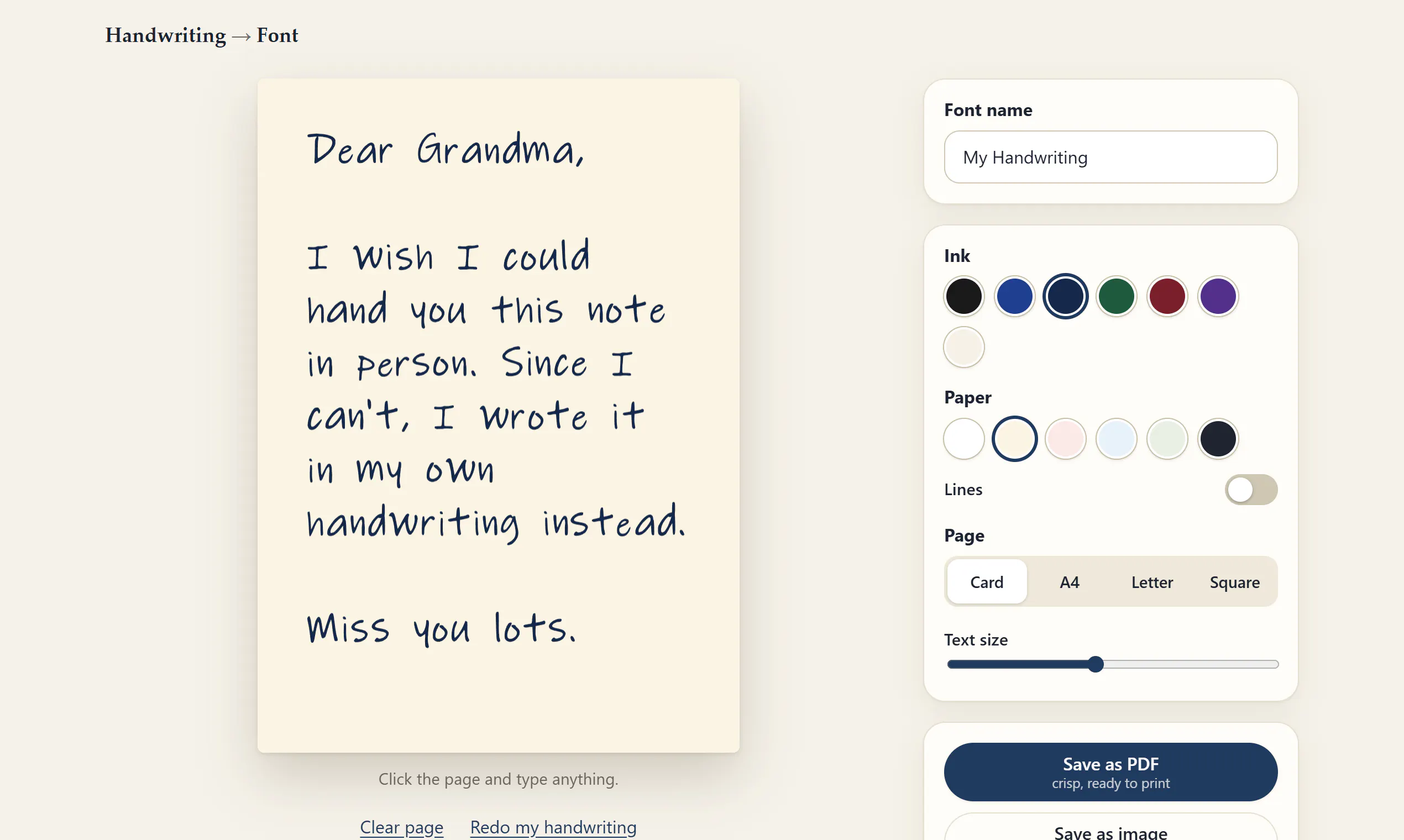 Handwriting font maker gallery image