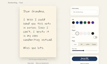 Handwriting font maker gallery image