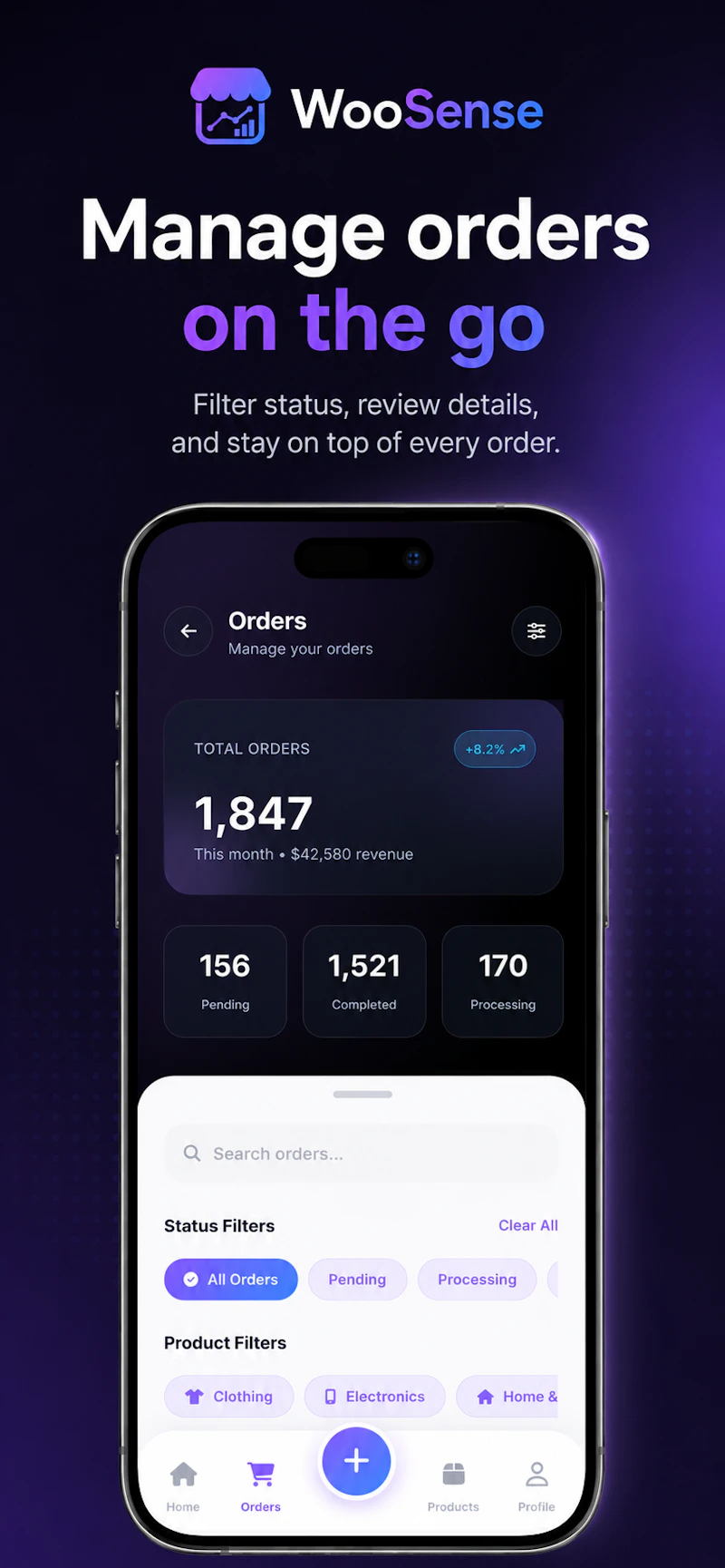WooSense for WooCommerce Mobile App  screenshot 2