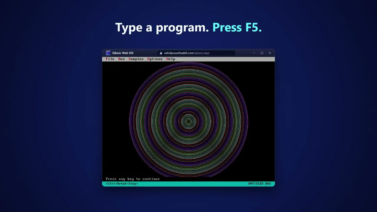 QBasic Web IDE gallery image