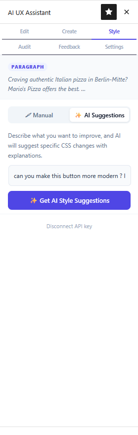 AI UX Assistant for WP gallery image