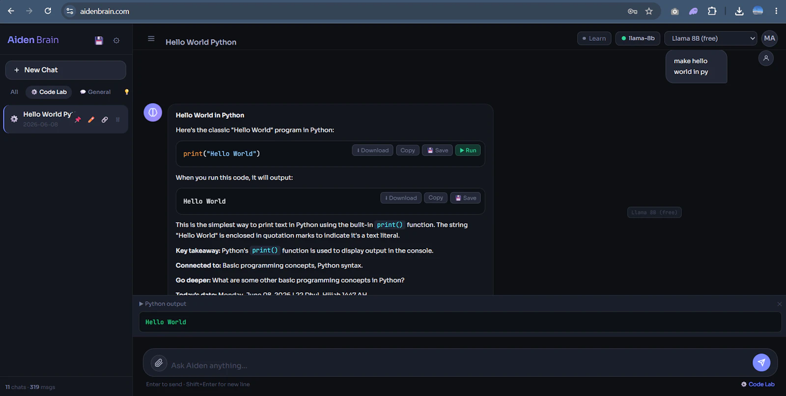 Aiden Brain screenshot 3
