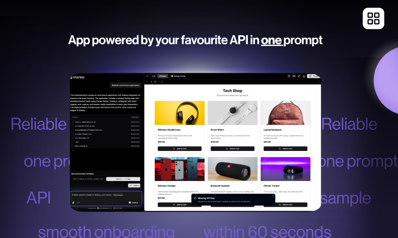 Media sampleapp.ai - Pemaju onboard ke API anda -dengan pantas 3
