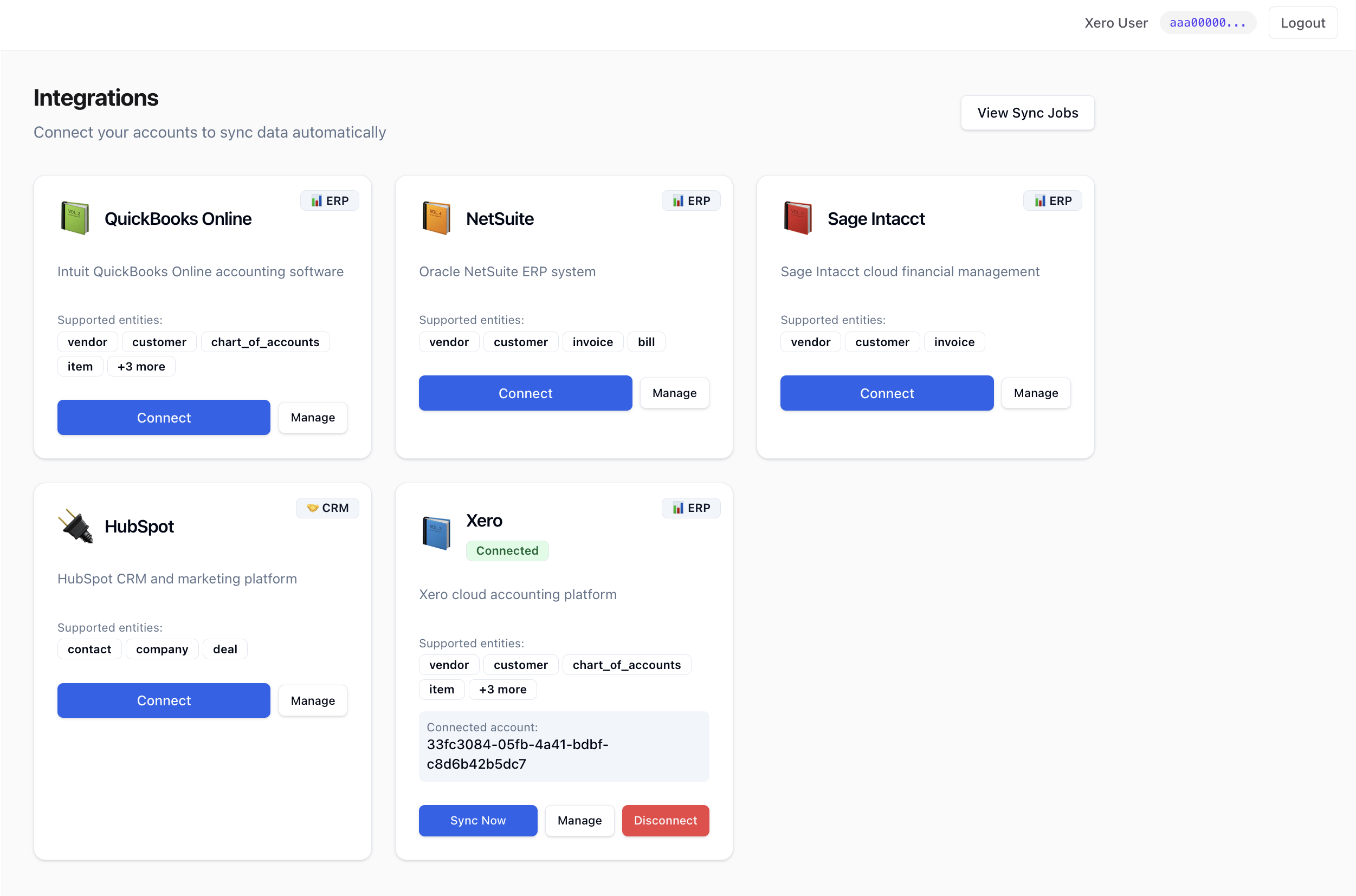 Sync Engine for app to app sync - Main product screenshot demonstrating key features and user interface