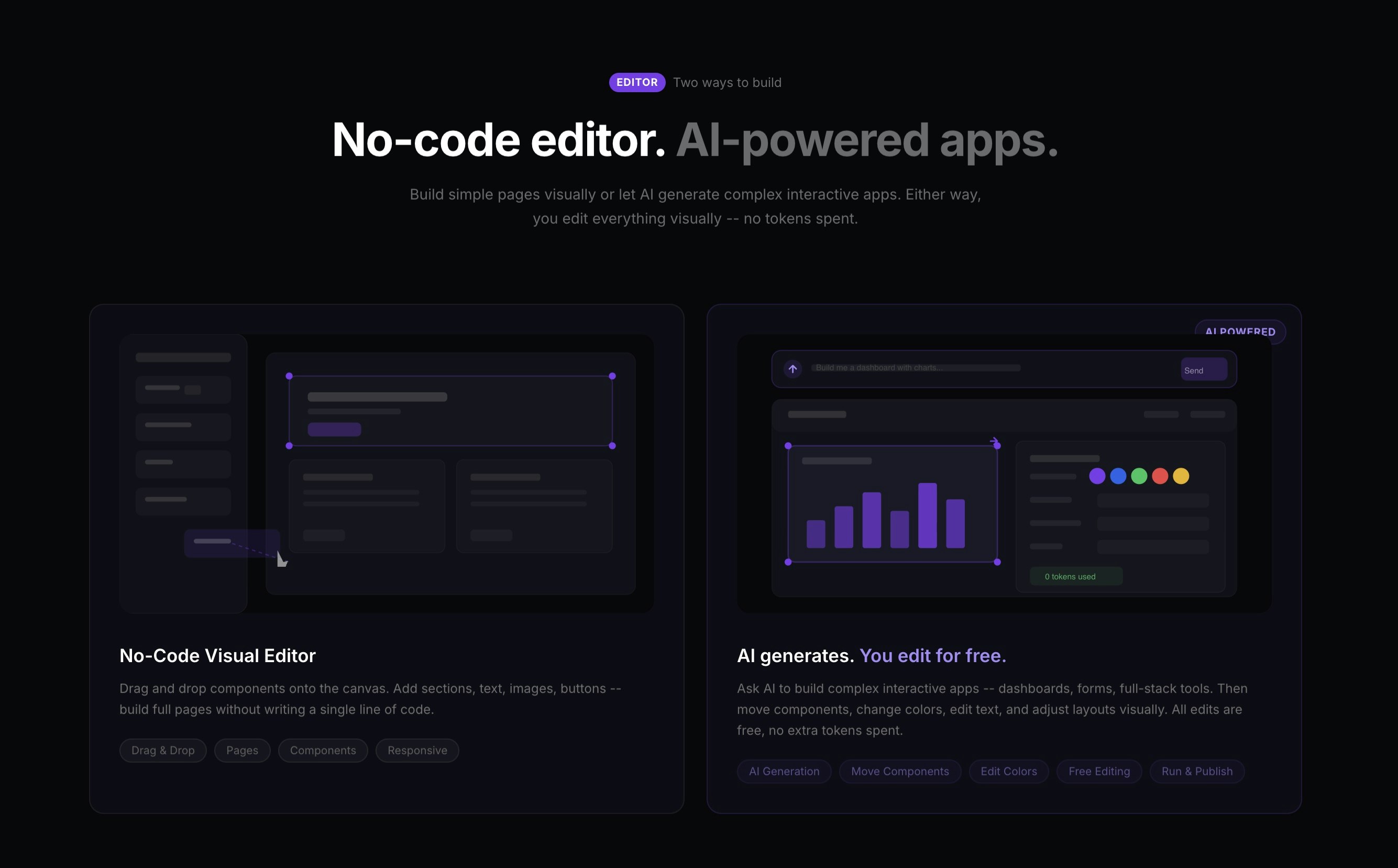 Nevit Builder - Main product screenshot demonstrating key features and user interface